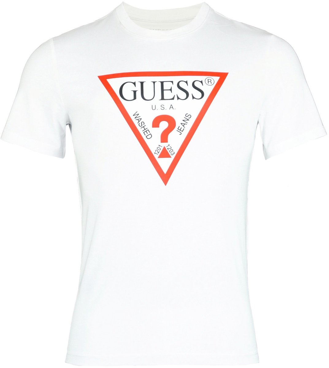 Guess heren T-shirt met geborduurd logo – Saballo