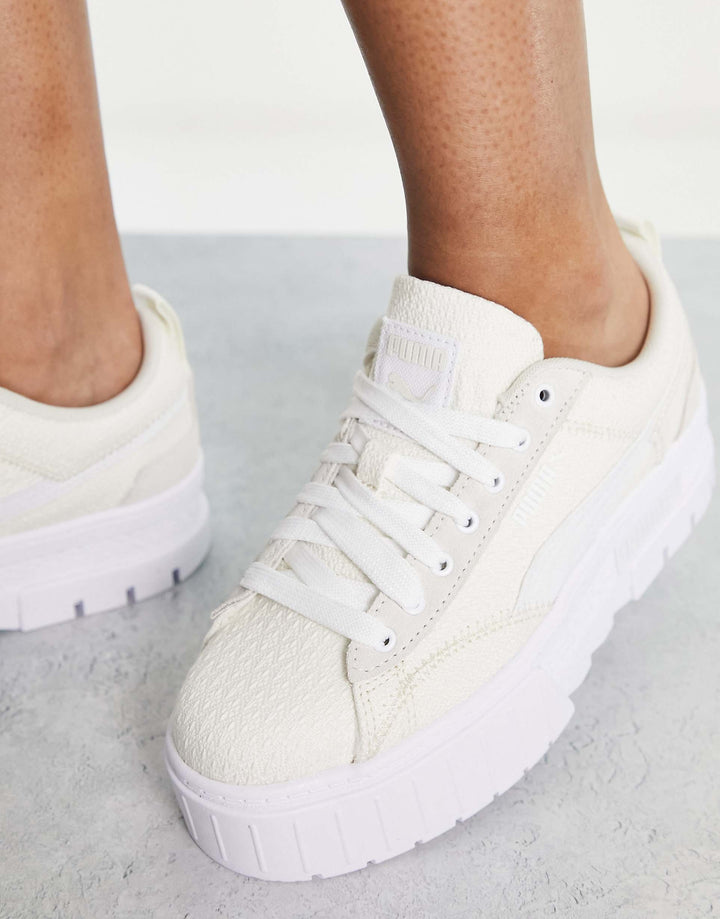 PUMA Mayze Patchwork Dames Sneakers – Gebroken Wit