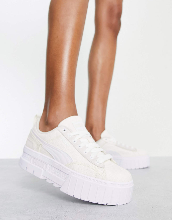 PUMA Mayze Patchwork Dames Sneakers – Gebroken Wit