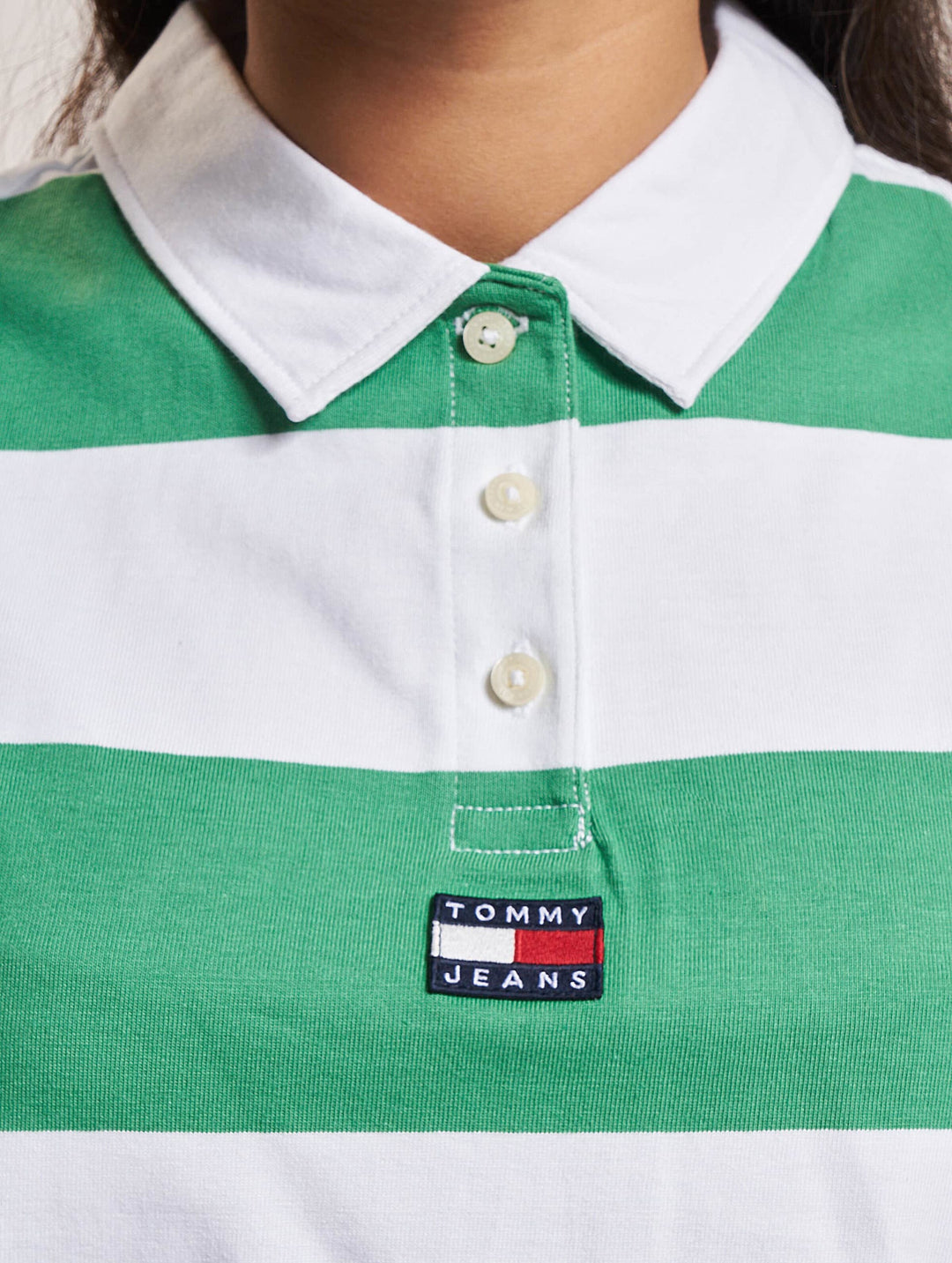Tommy Jeans TJW Crop Badge Stripe SL Polo