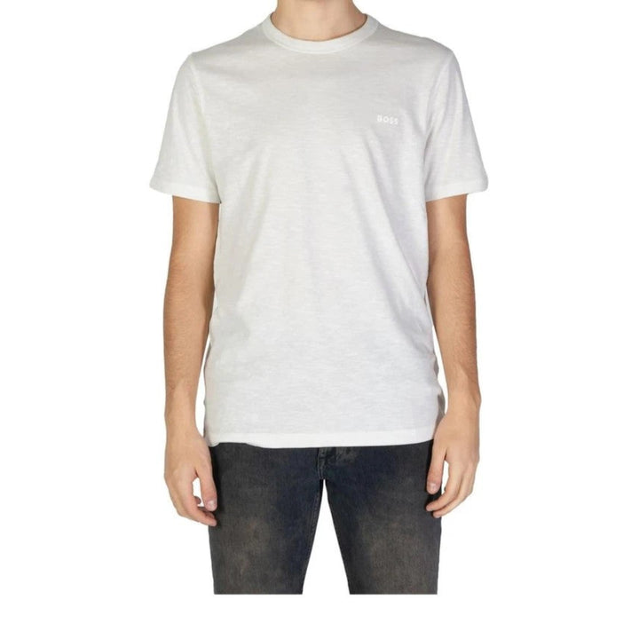 Hugo Boss T-shirt met korte mouwen en ronde hals, wit