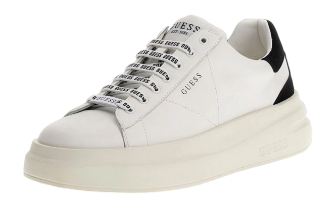 Guess Elba Heren Sneakers – Wit/Zwart