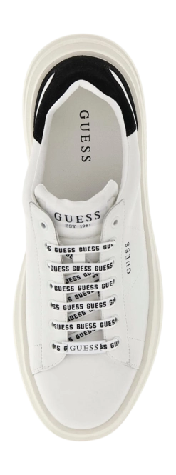 Guess Elba Heren Sneakers – Wit/Zwart