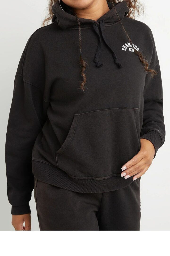 Champion Powerblend Vintage Wash Hoodie Solar Zwart