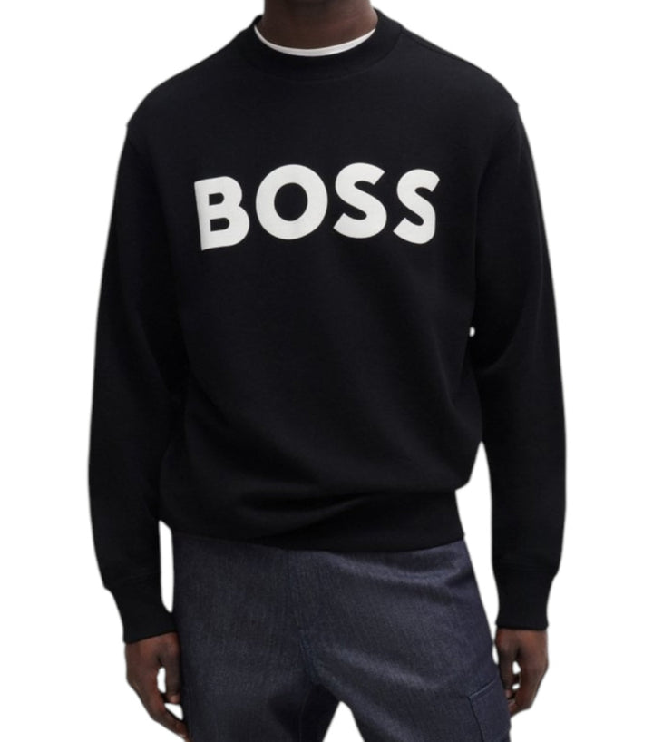 Hugo Boss Zwarte Print Sweatshirt met Lange Mouwen