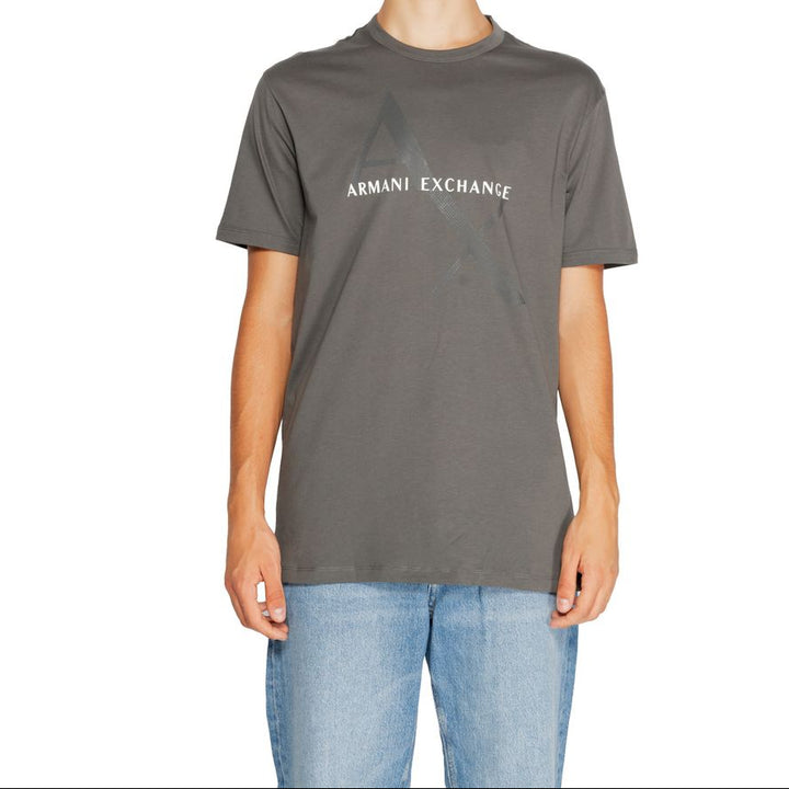 Armani Exchange grijs katoenen T-shirt