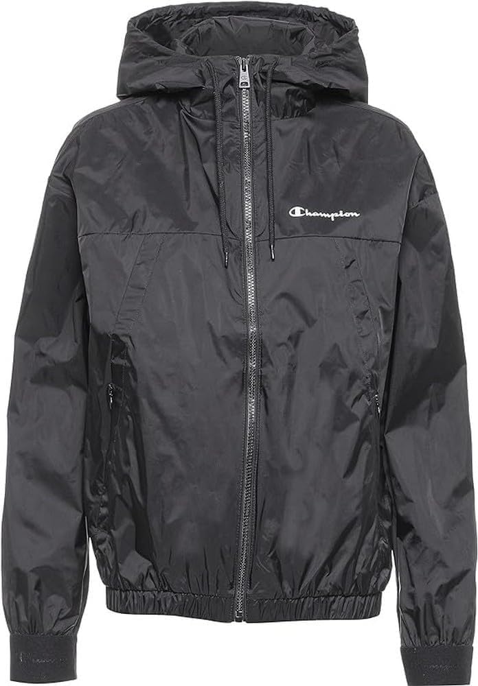 Champion Dames Legacy Outdoor Gecoat Nylon Capuchonjack – Zwart