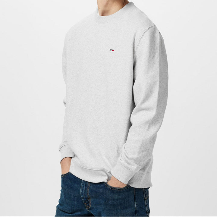 Tommy Jeans Crew Neck Logo Sweatshirt in Grijs