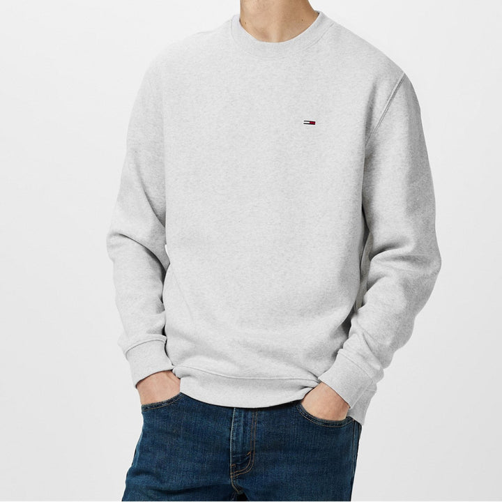 Tommy Jeans Crew Neck Logo Sweatshirt in Grijs