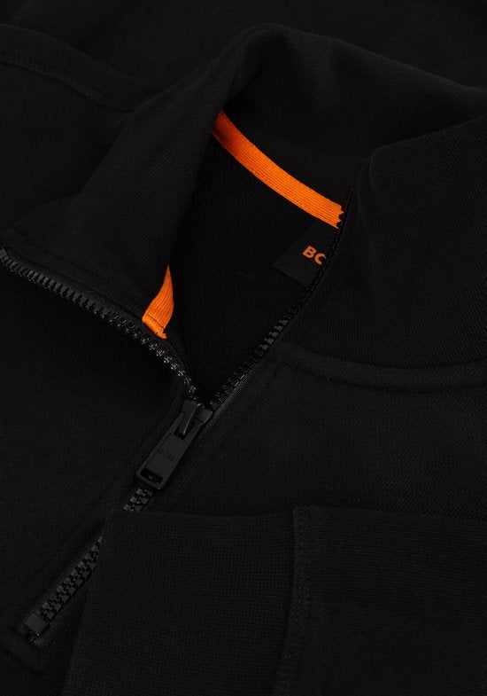 Boss Logo Patch Duurzame Half-Zip Sweatshirt
