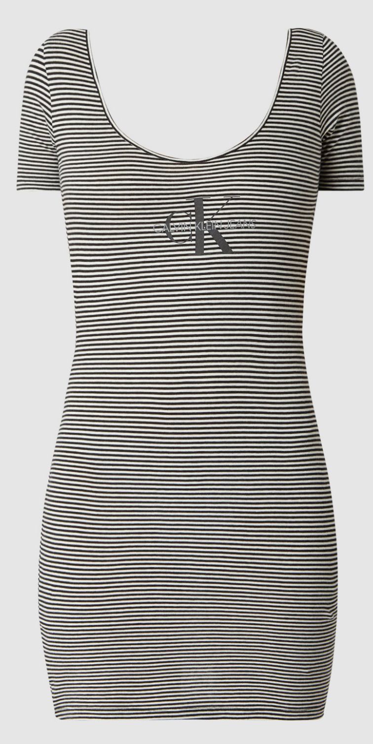 Calvin Klein Jeans, Monogram Stripe Balletjurk Slim Fit