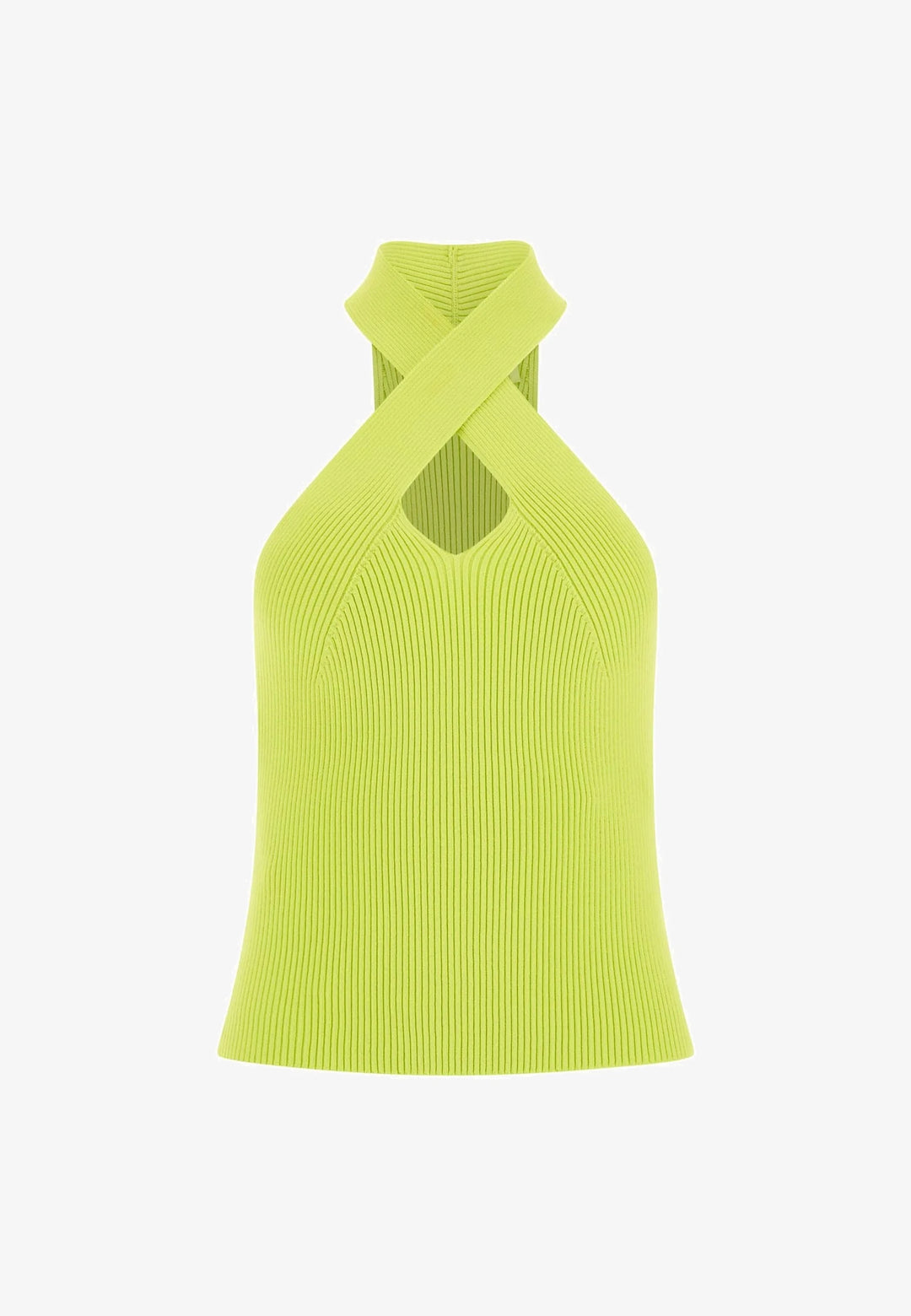 Guess Claire Crisscross-neck geribbelde tanktop voor dames