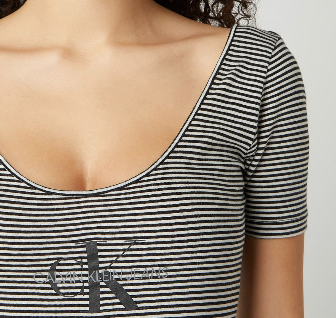 Calvin Klein Jeans, Monogram Stripe Balletjurk Slim Fit
