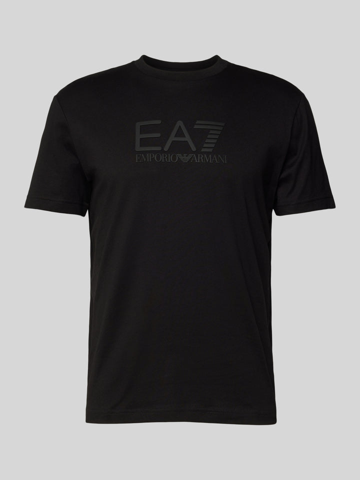 Emporio Armani EA7 Logo T-shirt met korte mouwen, zwart