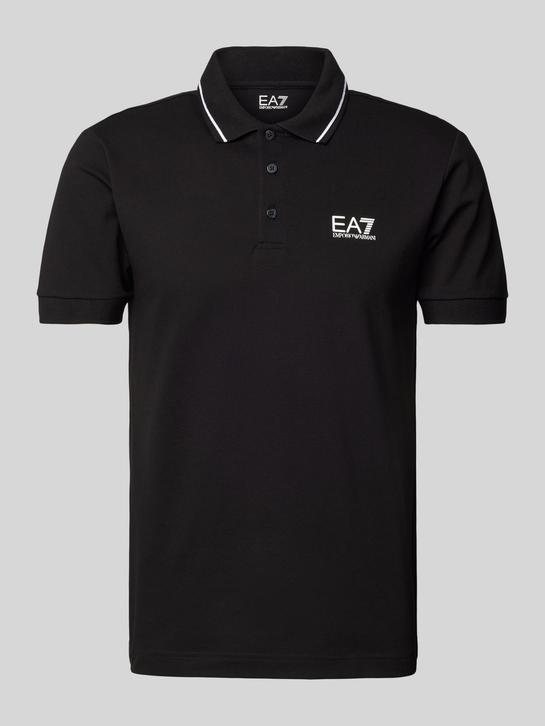 Emporio Armani EA7 Heren Polo met Korte Mouwen Zwart