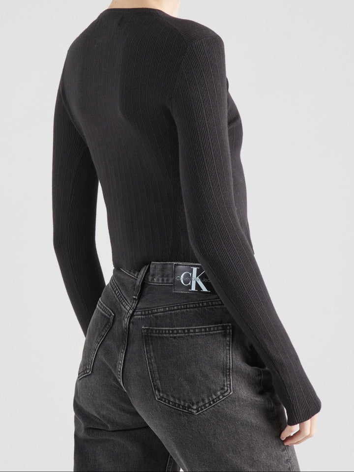 Calvin Klein Jeans Dames Geribbelde Easy Trui