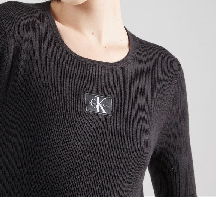 Calvin Klein Jeans Dames Geribbelde Easy Trui