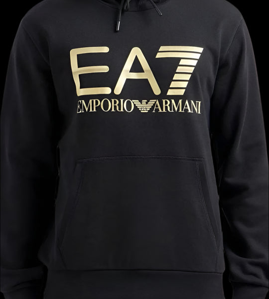 Emporio Armani - Zwarte katoenen hoodie