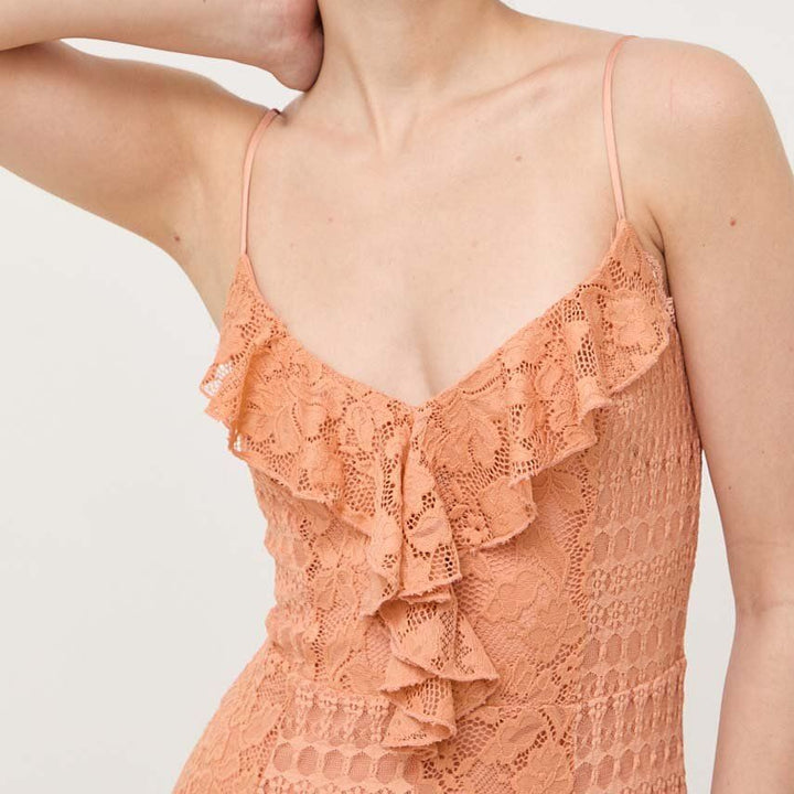 Guess dames kanten maxi-jurk