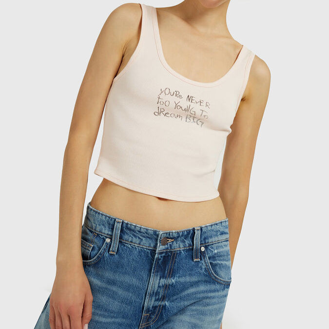 Guess Graffiti Print Crop Top