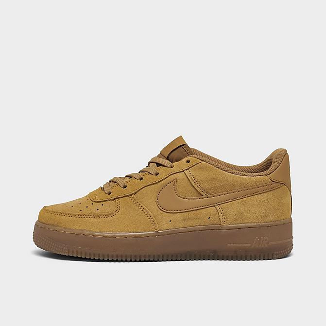 Nike Air Force 1 LV8 kinderschoenen voor grote kinderen – Licht Brits bruin/Kokosmelk/Gum donkerbruin/Bordeauxrood