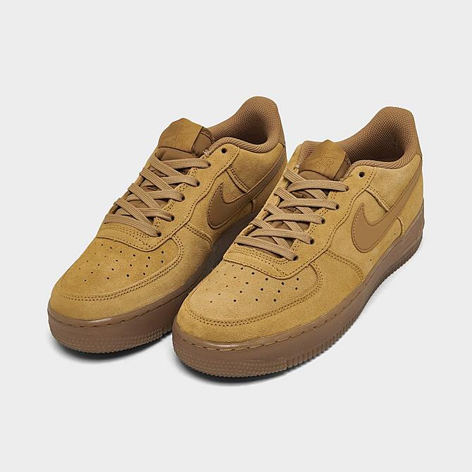 Nike Air Force 1 LV8 kinderschoenen voor grote kinderen – Licht Brits bruin/Kokosmelk/Gum donkerbruin/Bordeauxrood