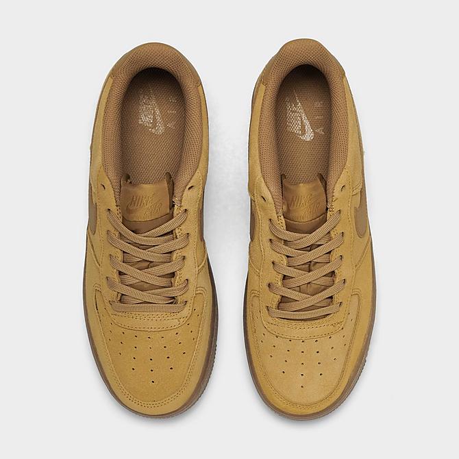 Nike Air Force 1 LV8 kinderschoenen voor grote kinderen – Licht Brits bruin/Kokosmelk/Gum donkerbruin/Bordeauxrood