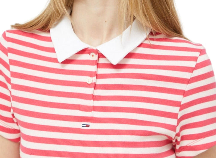 Tommy Jeans dames roze poloshirt