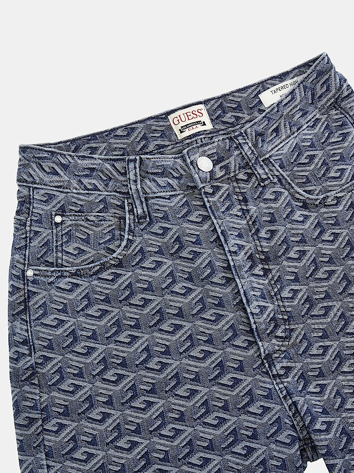 Guess G Cube Logo Mom Denim Broek