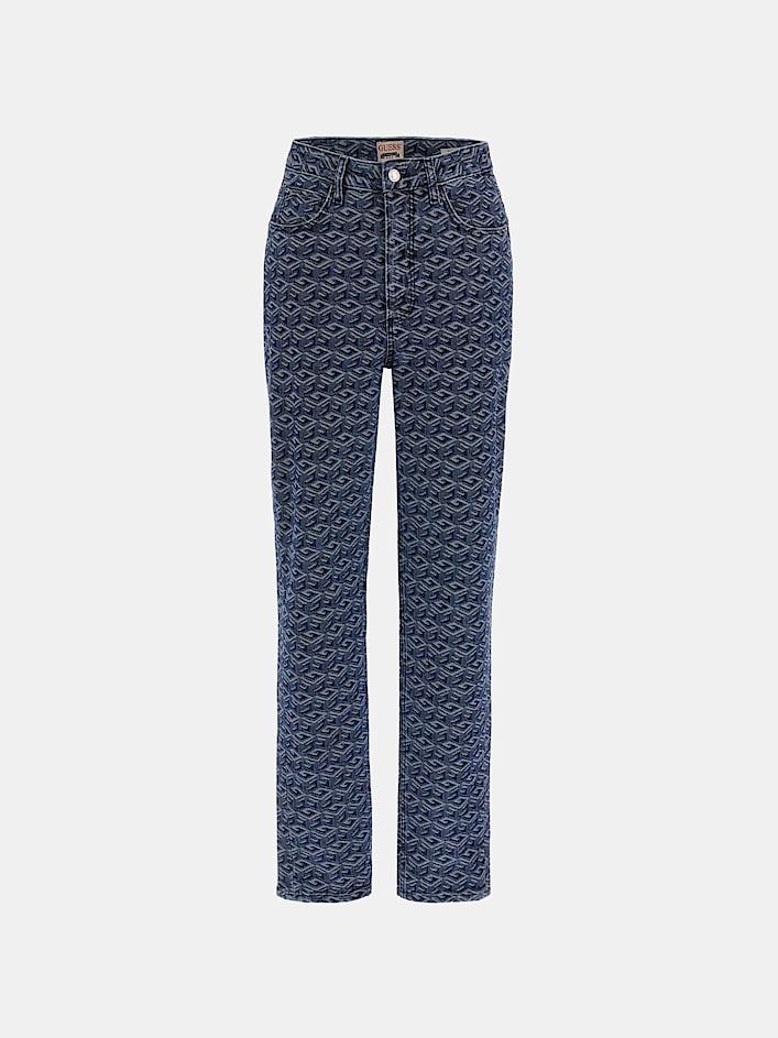 Guess G Cube Logo Mom Denim Broek