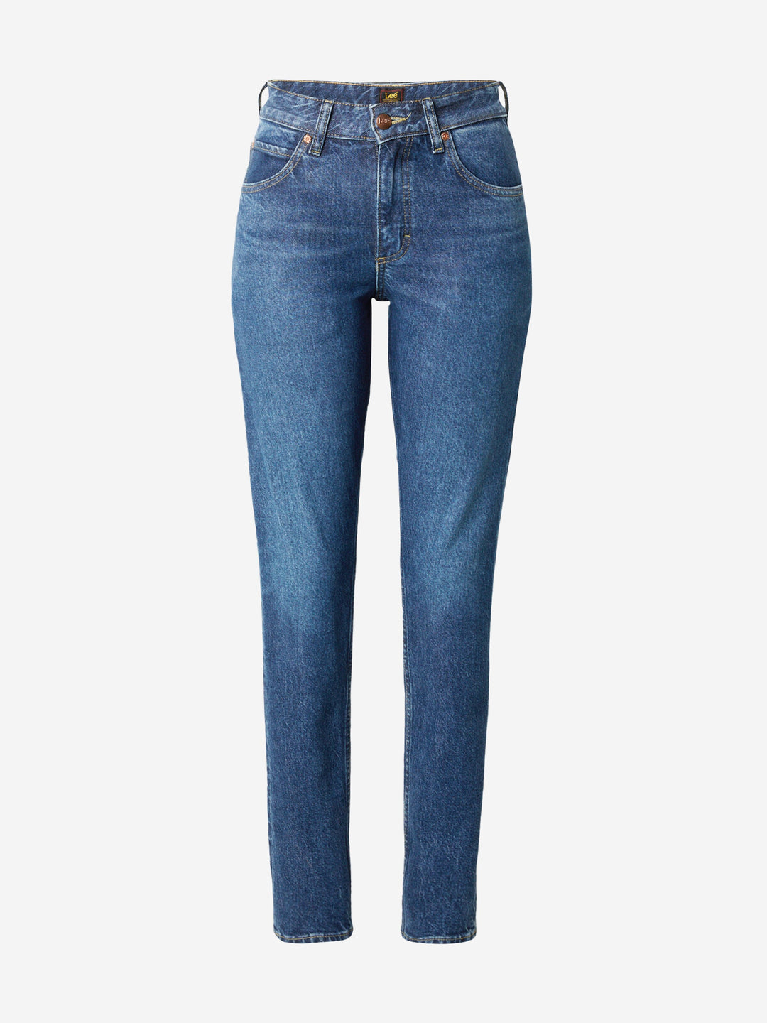 Lee Rider Slim Straight Mid Rise Jeans voor dames