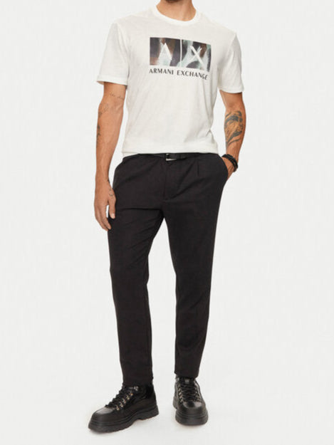 Armani Exchange T-shirt van katoenen jersey met grafisch logo