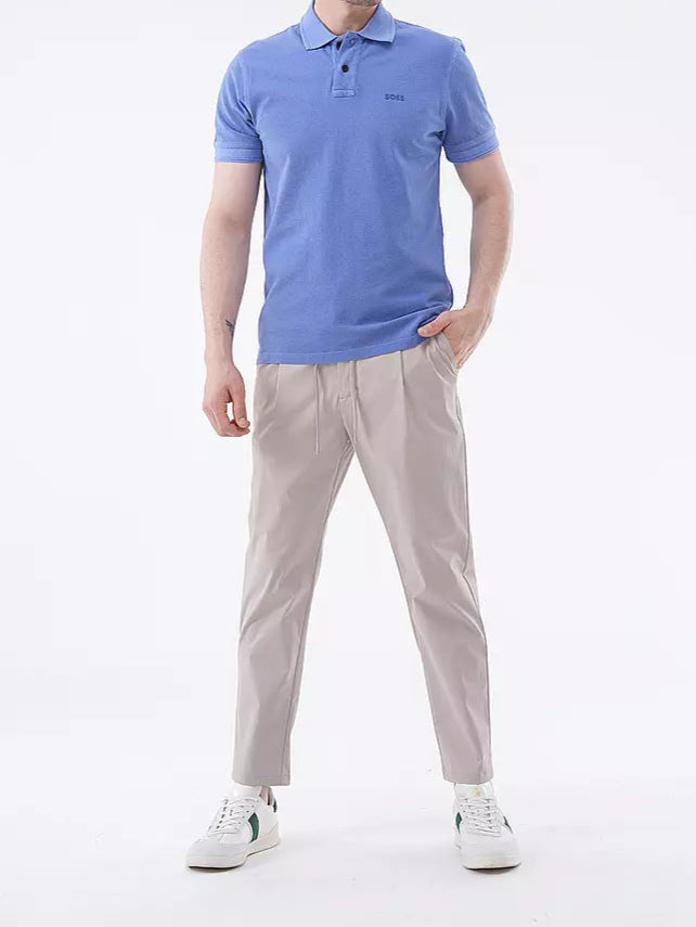 Hugo Boss blauw katoenen poloshirt