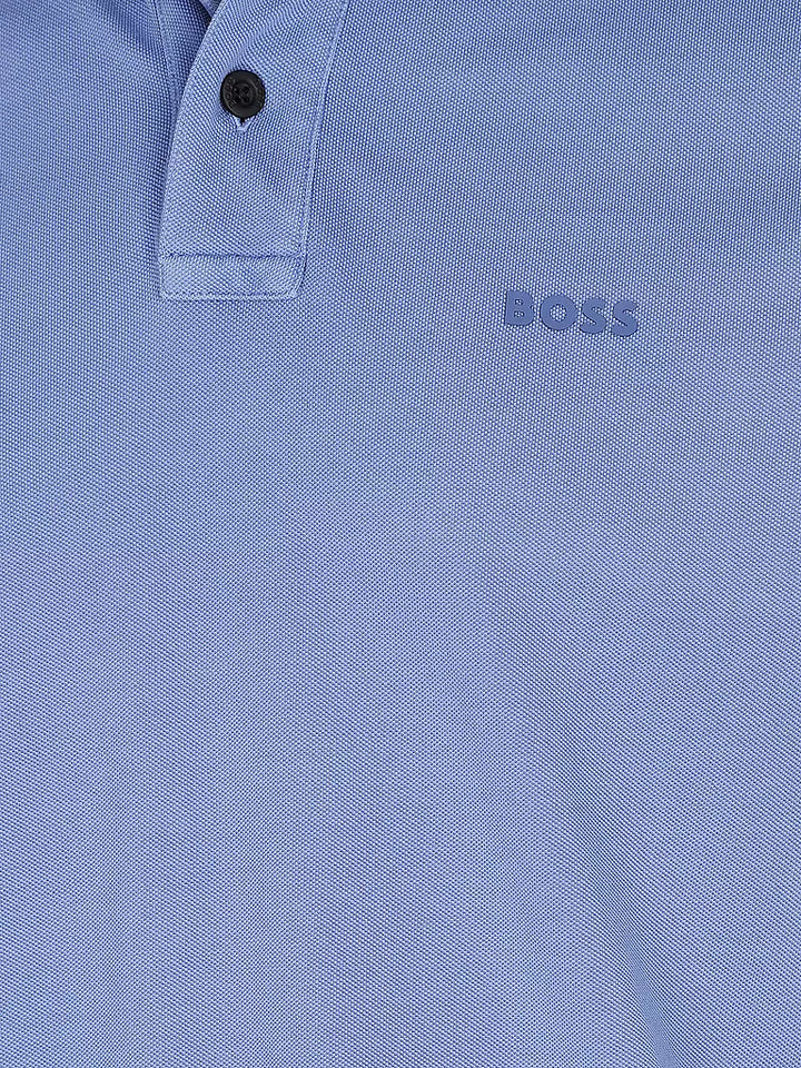 Hugo Boss blauw katoenen poloshirt