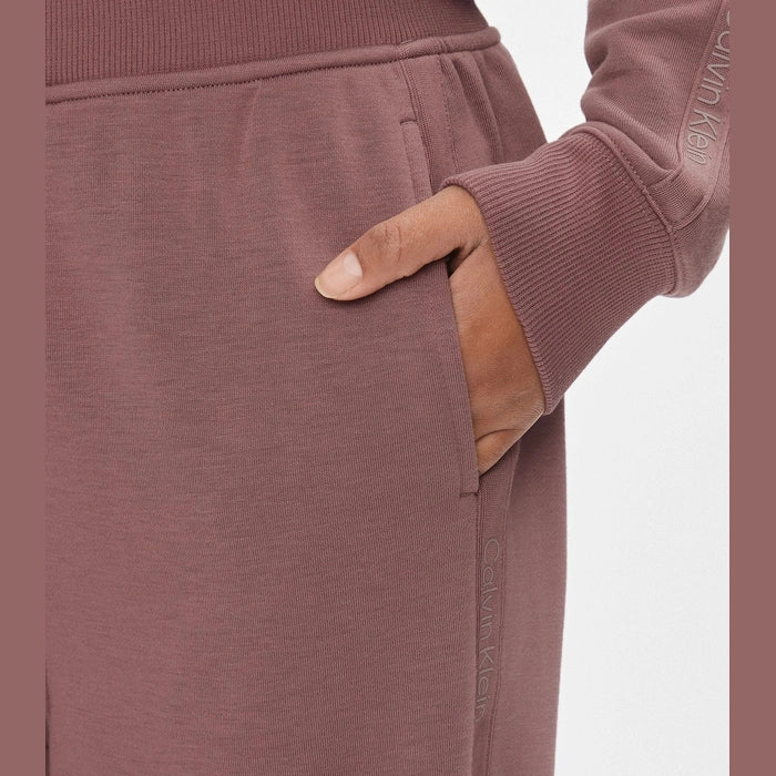 Calvin Klein dames sportbroek met logotape en omgeslagen zoom