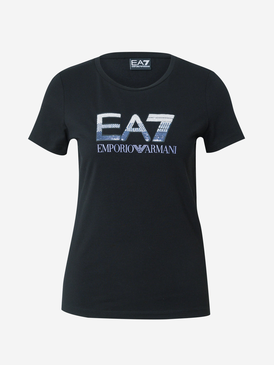 Emporio Armani EA7 Dames T-shirt met korte mouwen, zwart