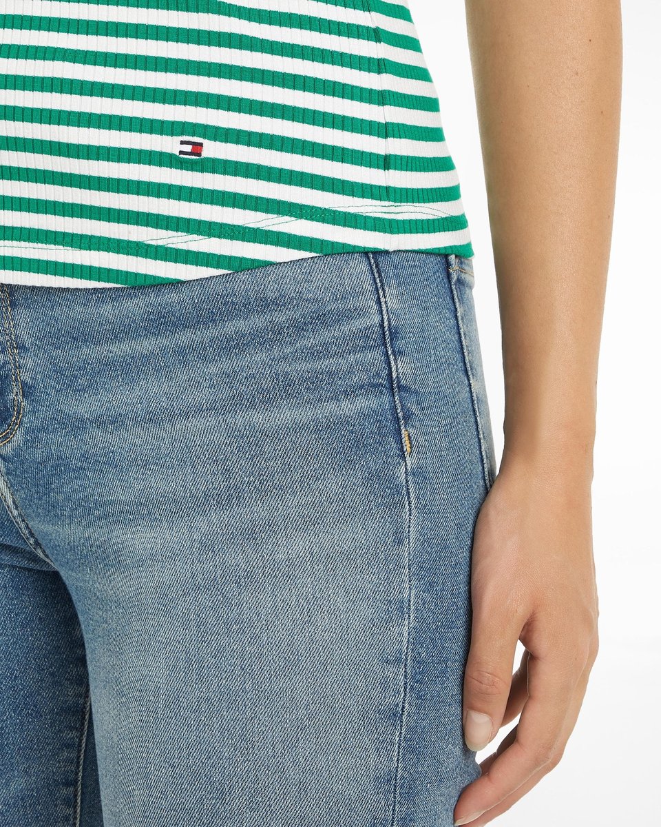 Tommy Hilfiger Stripe Rib Slim Tanktop voor Dames