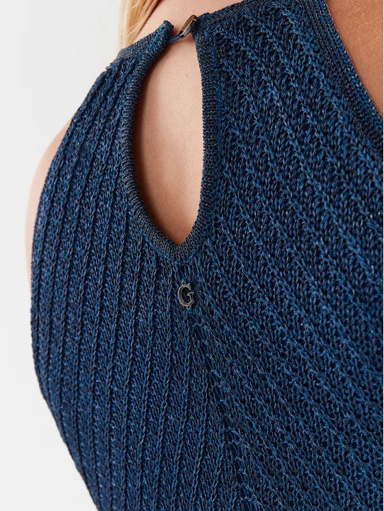 Guess Lurex Garen Lange Jurk
