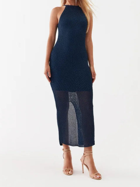 Guess Lurex Garen Lange Jurk