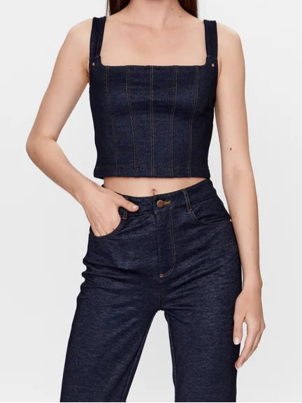 Guess Denim-Look Korset Top