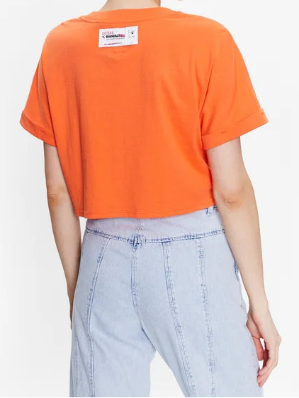 GUESS Slogan Crop Tee