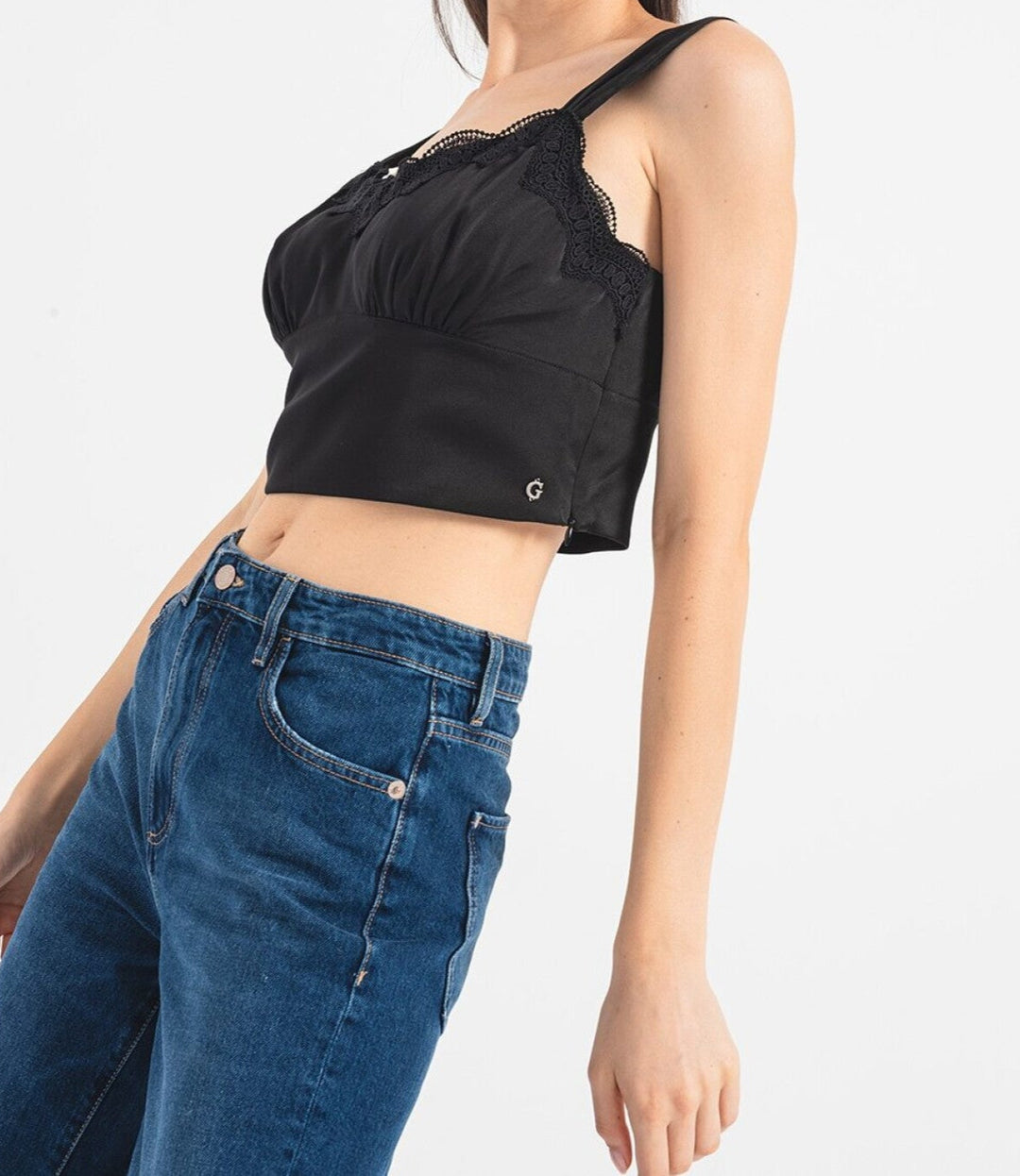 Guess Bianca top met kanten rand voor dames