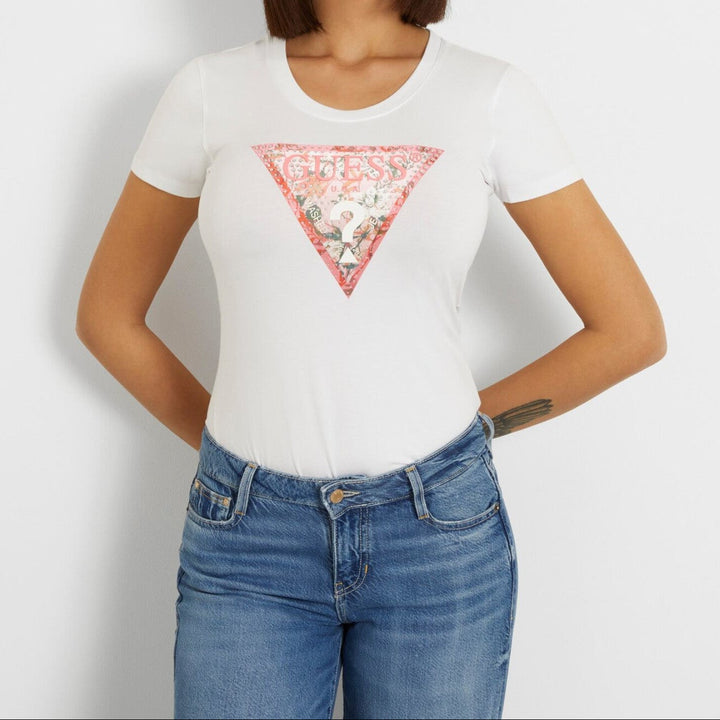 Guess RN satijnen driehoek dames T-shirt