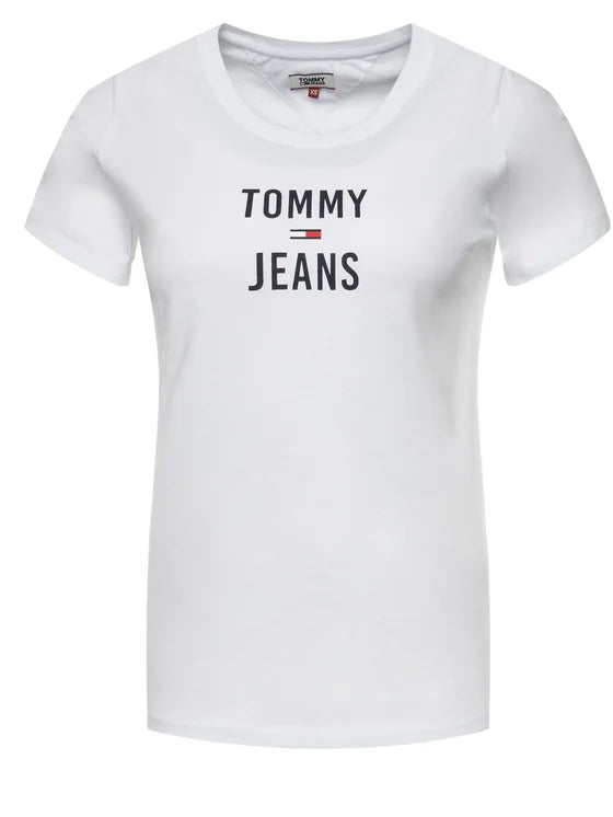 Tommy Jeans dames T-shirt met vierkant logo