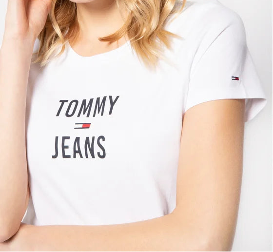 Tommy Jeans dames T-shirt met vierkant logo