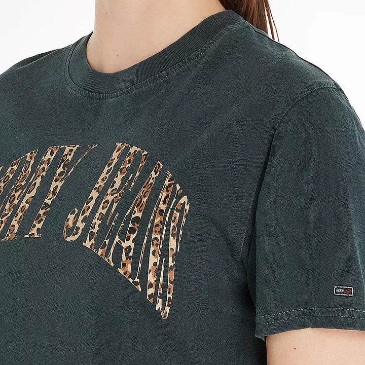 Tommy Jeans Classic Leopard-overhemd met korte mouwen